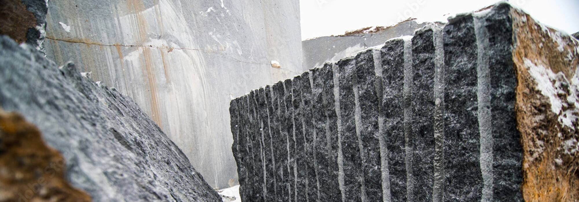 Blocks of cut granite